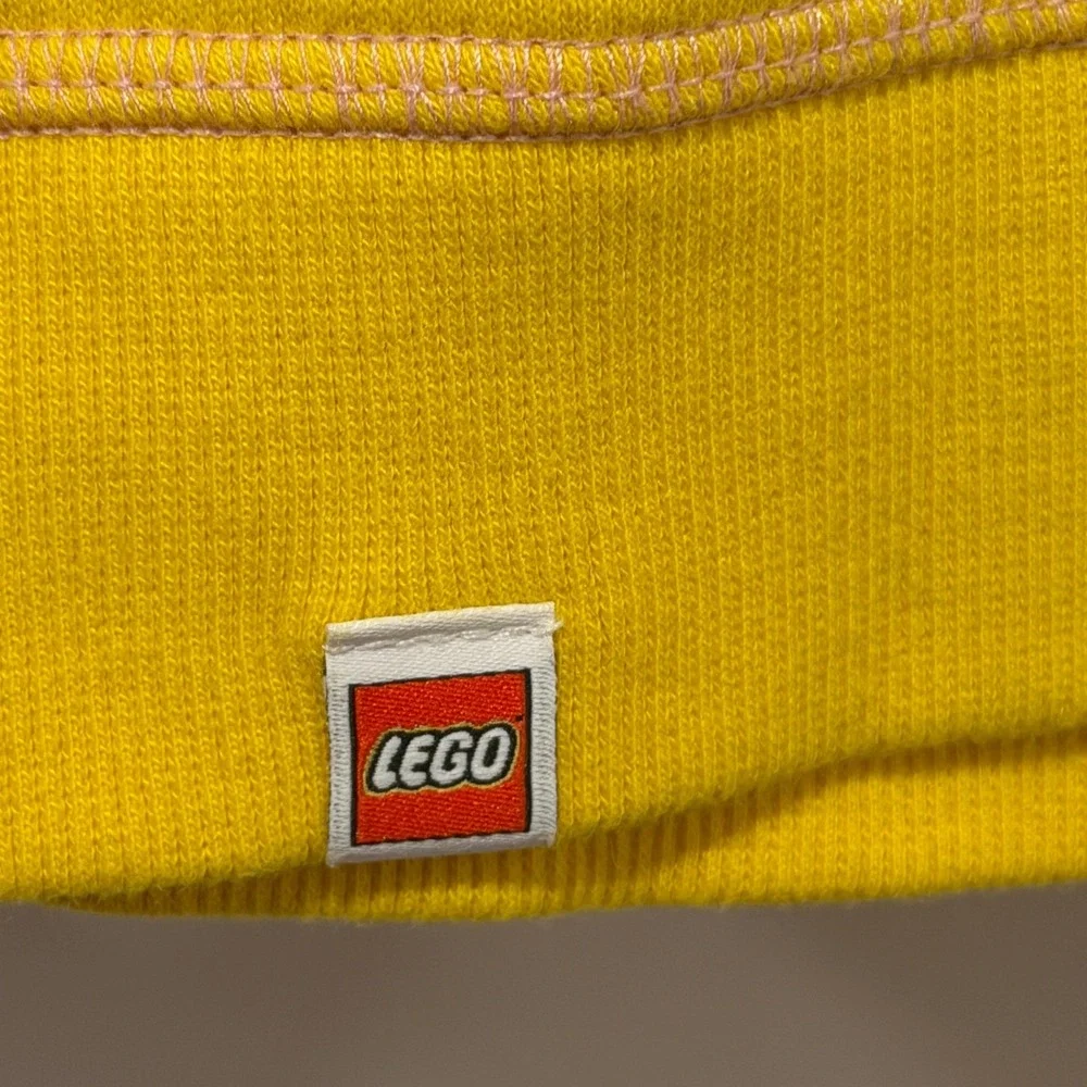 LEGO x Target Women's Size XS Yellow‎ Sweatshirt Embossed Minifigure Face Casual